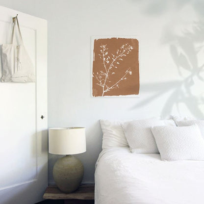 Botanical Sun Art Print Prints Urbanwalls Adhesive Canvas Caramel 8" x 10"