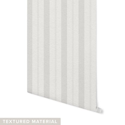 Brighton Stripes Wallpaper Wallpaper Monika Hibbs Textured Wall DOUBLE ROLL : 42” X 4 FEET Grey