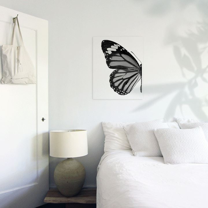 Butterfly Left Art Print Prints Urbanwalls Adhesive Canvas 8" x 10" 