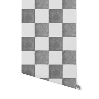 Checkered Wallpaper Wallpaper Urbanwalls Standard Wall DOUBLE ROLL : 46" X 4 FEET Black and White