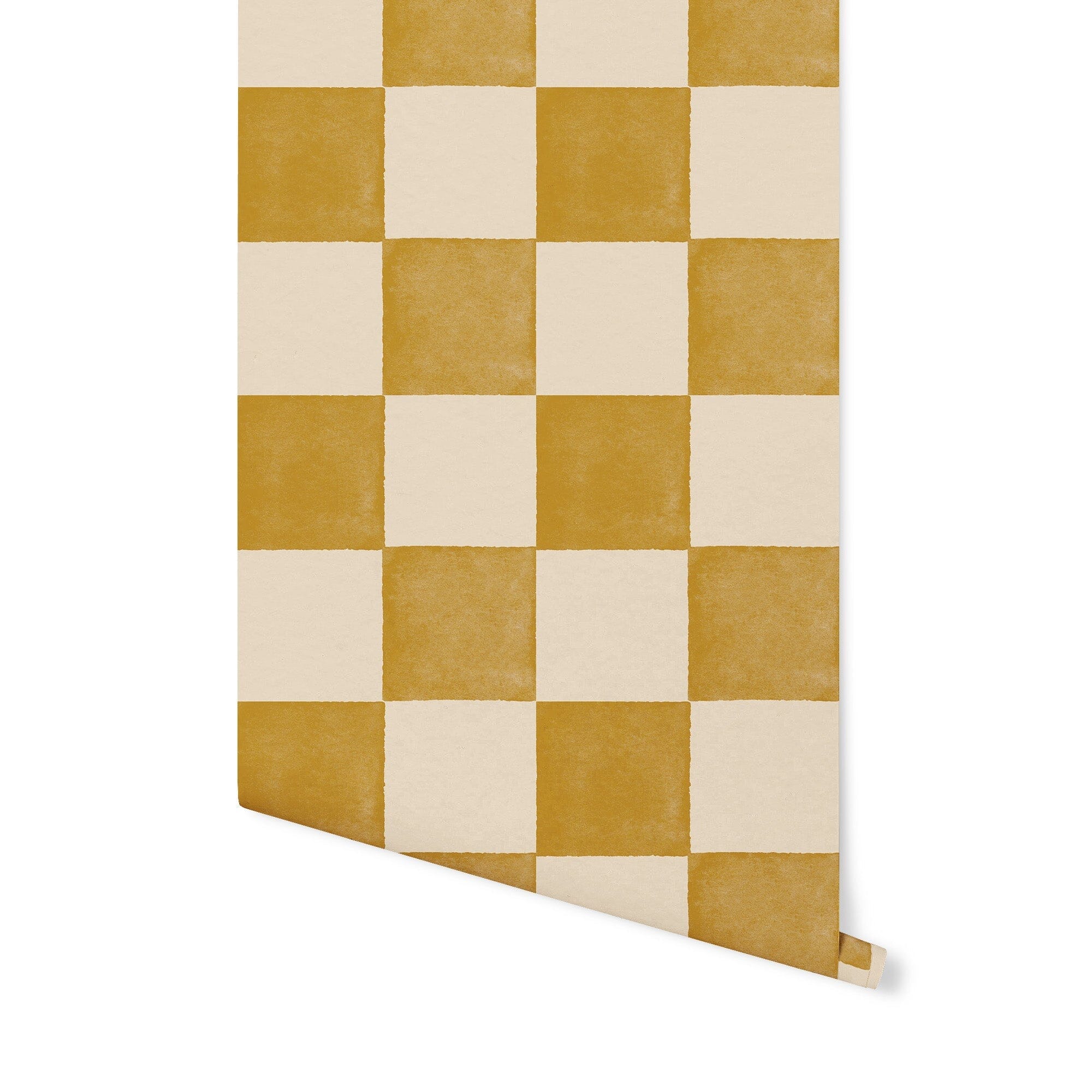 Checkered Wallpaper Wallpaper Urbanwalls Standard Wall DOUBLE ROLL : 46" X 4 FEET Brown