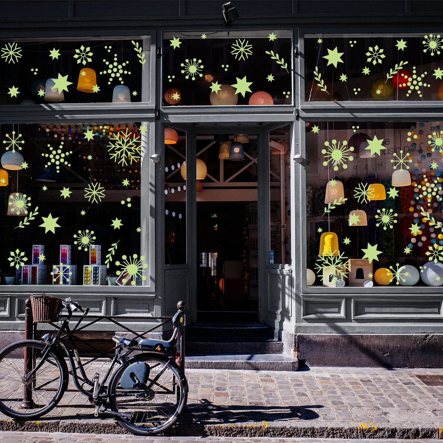 Christmas Cheer Window Decals Decals Urbanwalls Key Lime Medium Window 