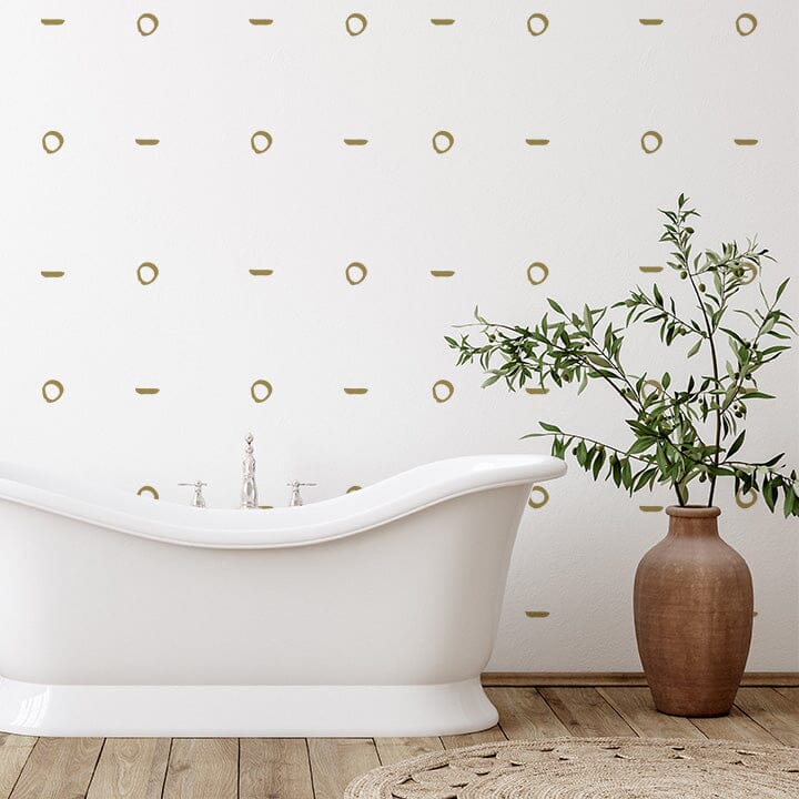 Circles & Lines Wall Decals Decals Urbanwalls Gold (Metallic) 