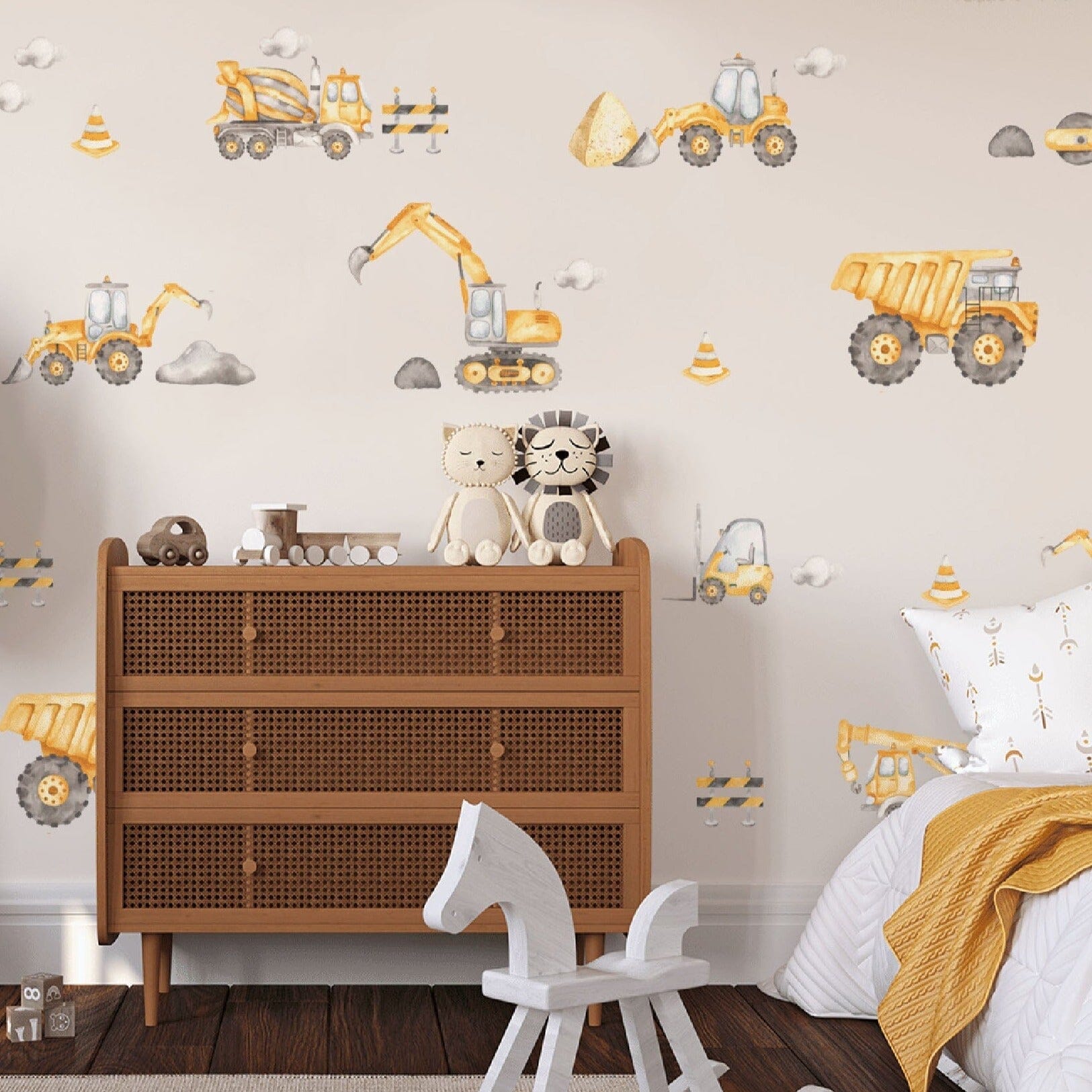 Construction Truck Wall Decals Decals Urbanwalls Standard Wall Half Order 