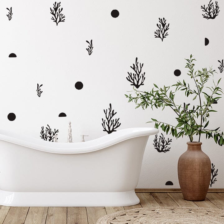 Coral Wall Decals Decals Urbanwalls Black 