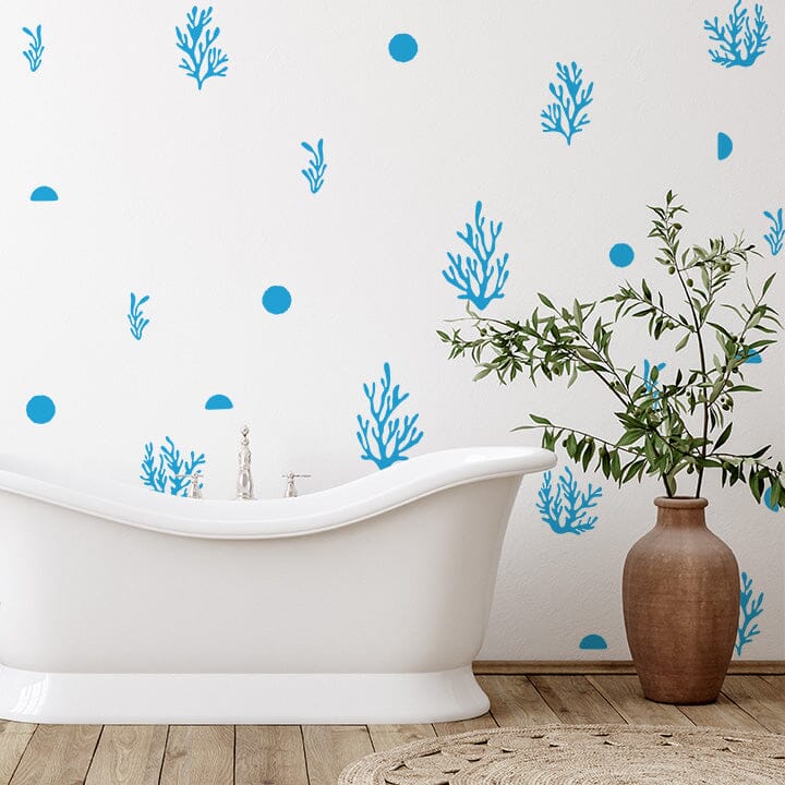 Coral Wall Decals Decals Urbanwalls Blue 