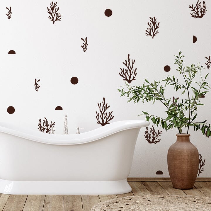Coral Wall Decals Decals Urbanwalls Brown 