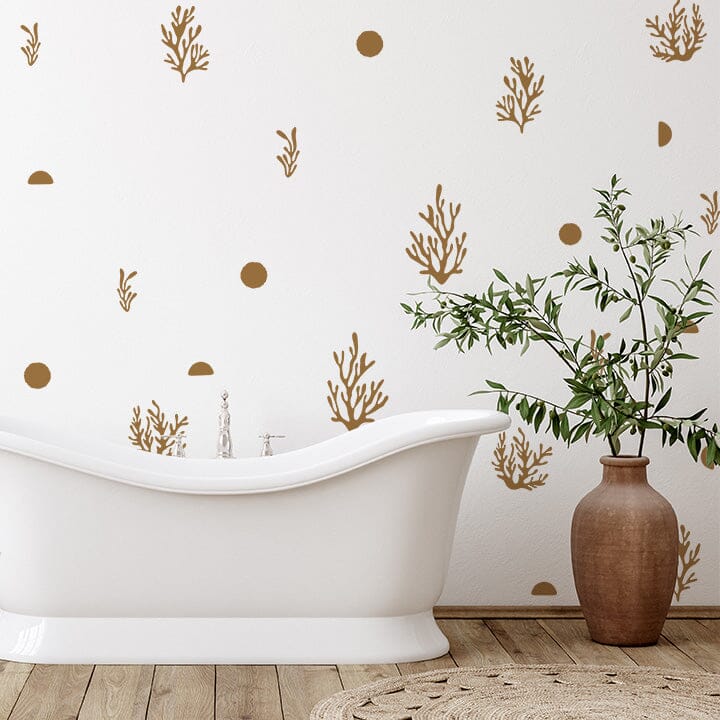 Coral Wall Decals Decals Urbanwalls Copper (Metallic) 