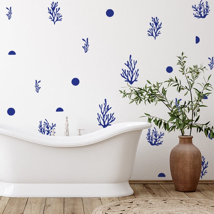 Coral Wall Decals Decals Urbanwalls Dark Blue 