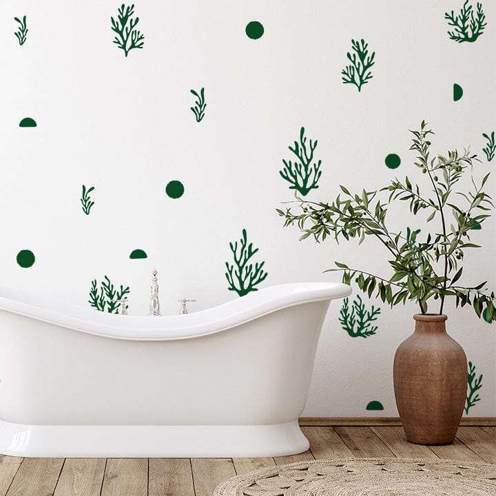 Coral Wall Decals Decals Urbanwalls Dark Green 