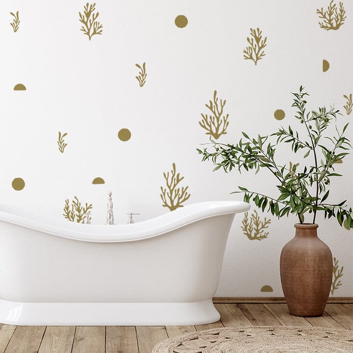 Coral Wall Decals Decals Urbanwalls Gold (Metallic) 