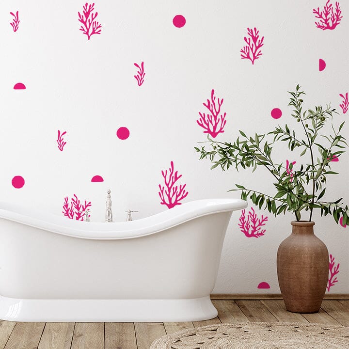 Coral Wall Decals Decals Urbanwalls Hot Pink 