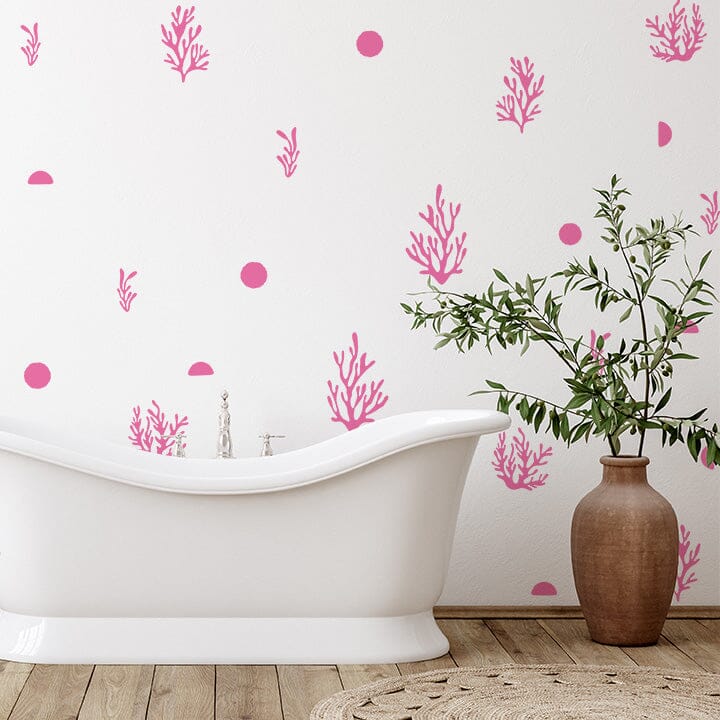 Coral Wall Decals Decals Urbanwalls Pink 