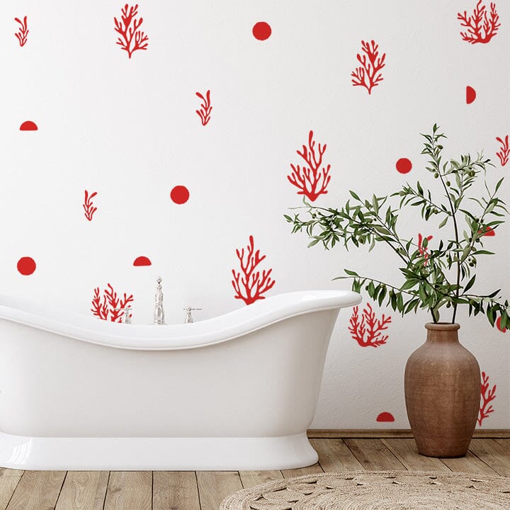 Coral Wall Decals Decals Urbanwalls Red 