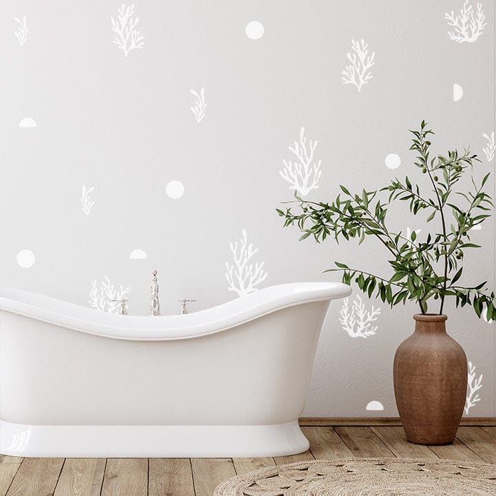 Coral Wall Decals Decals Urbanwalls White 