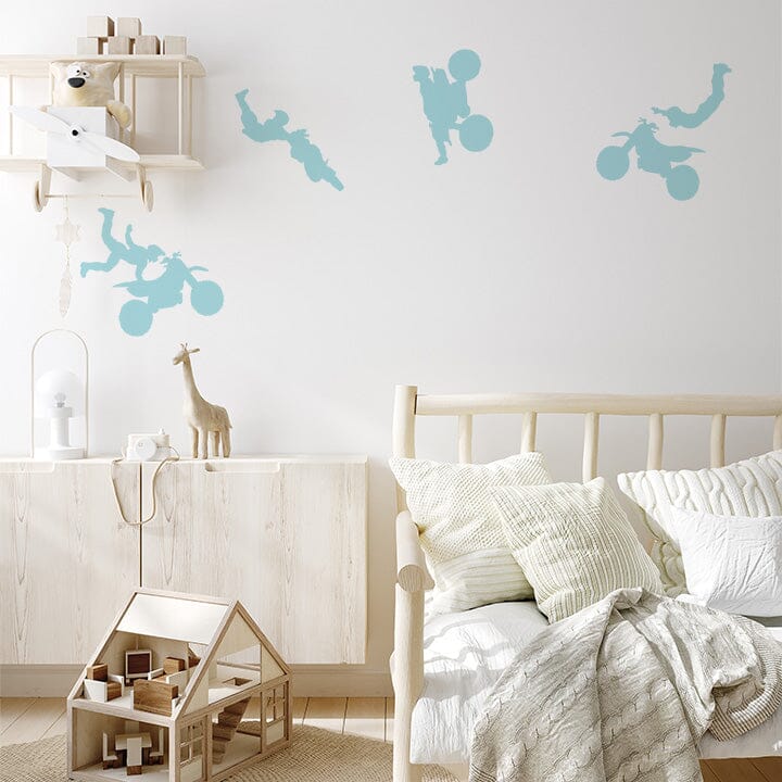 Dirt Bike Wall Decals Decals Urbanwalls Baby Blue 