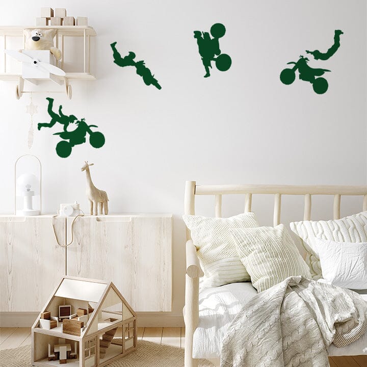 Dirt Bike Wall Decals Decals Urbanwalls Dark Green 