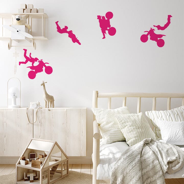 Dirt Bike Wall Decals Decals Urbanwalls Hot Pink 