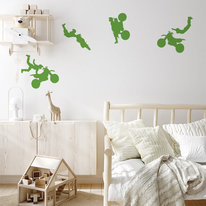 Dirt Bike Wall Decals Decals Urbanwalls Lime Green 