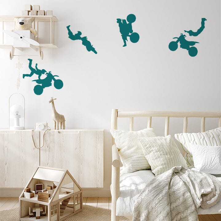 Dirt Bike Wall Decals Decals Urbanwalls Turquoise 