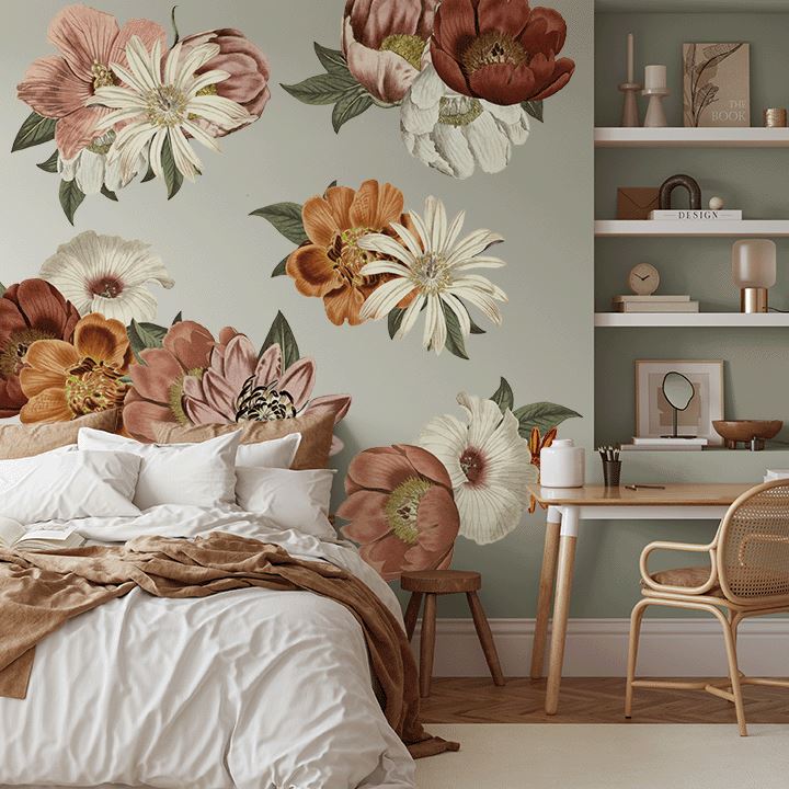 Eden Floral Wall Decal Clusters Decals Urbanwalls Standard Wall Full Order 