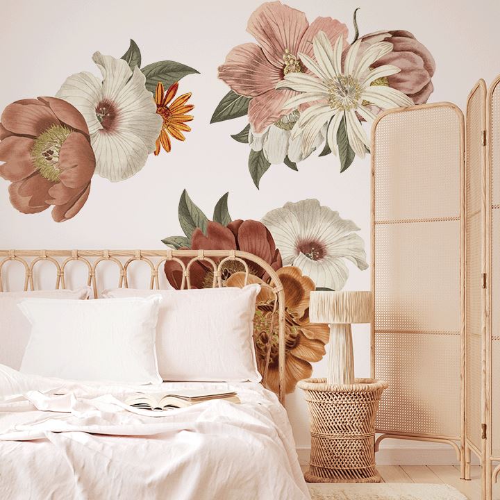 Eden Floral Wall Decal Clusters Decals Urbanwalls Standard Wall Half Order 