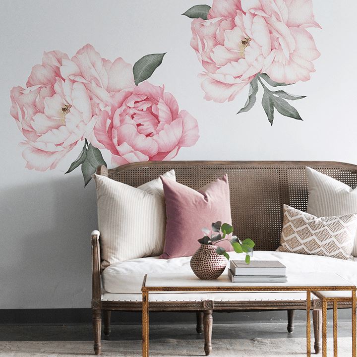 Everlasting Peonies Wall Decals Decals Urbanwalls Standard Wall Quarter Order 