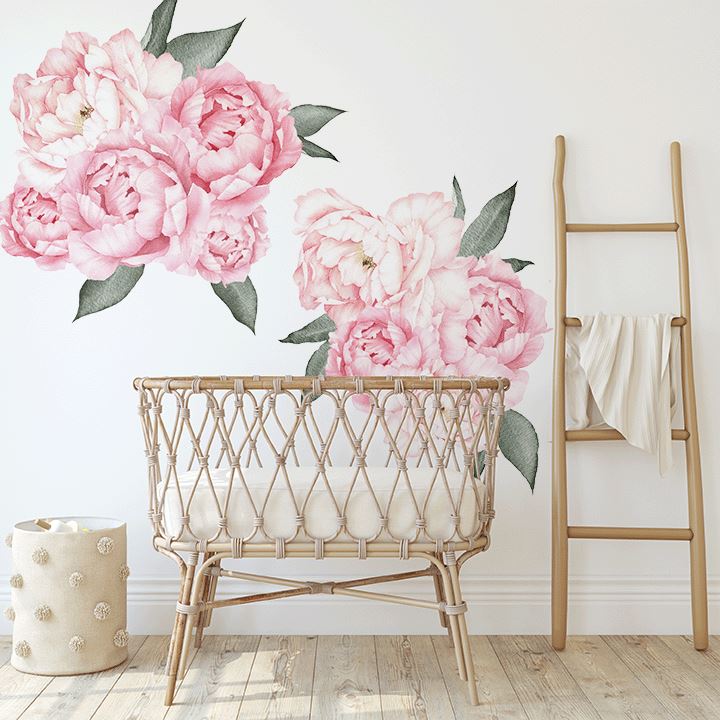 Everlasting Peony Wall Decal Clusters Decals Urbanwalls Textured Wall Half Order 