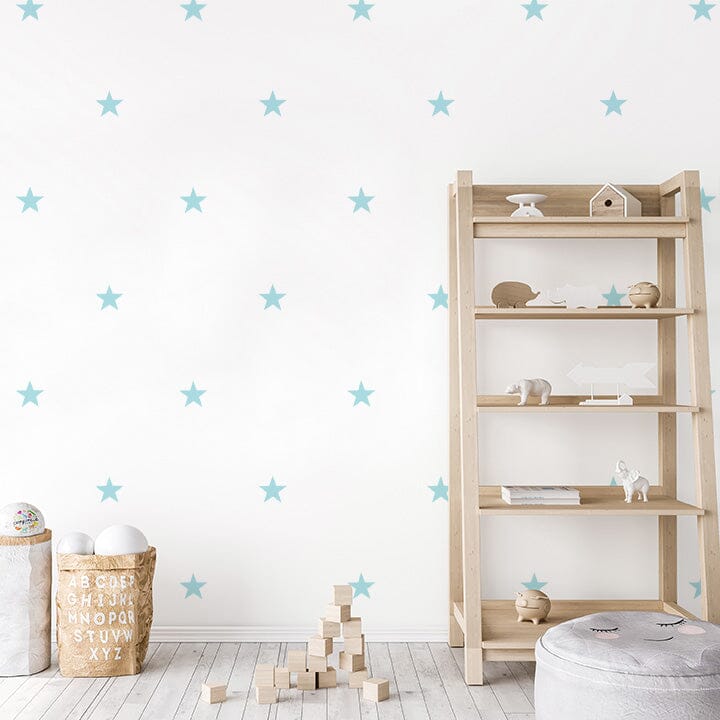 Five Point Stars Wall Decals Decals Urbanwalls Baby Blue 