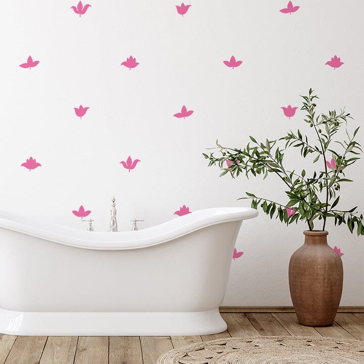 Flower Buds Wall Decals Decals Urbanwalls Pink 