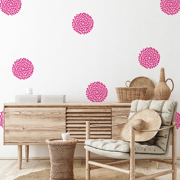 Flower Wall Decals Decals Urbanwalls Hot Pink 