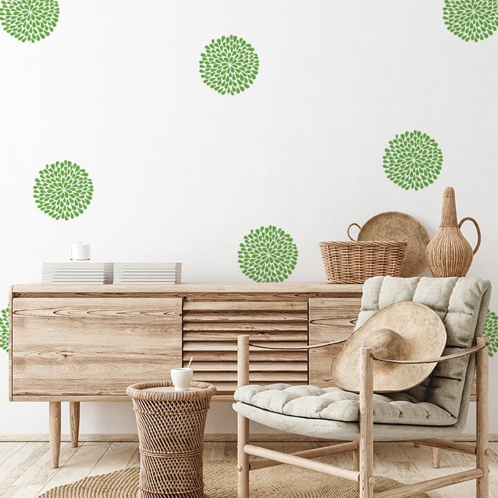 Flower Wall Decals Decals Urbanwalls Lime Green 