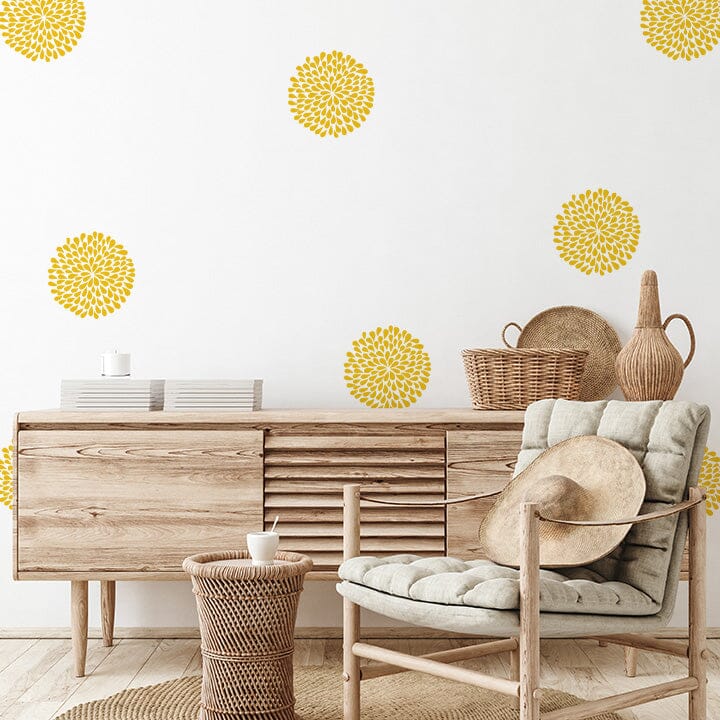 Flower Wall Decals Decals Urbanwalls Signal Yellow 