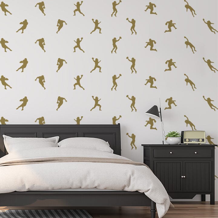 Football Wall Decals Decals Urbanwalls Gold (Metallic) 