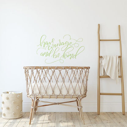 Have Courage and Be Kind Wall Decal Decals Urbanwalls Key Lime 38" x 23" 