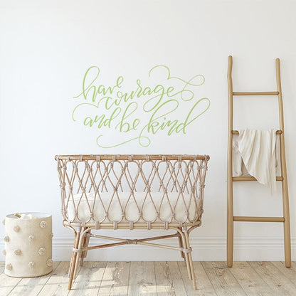 Have Courage and Be Kind Wall Decal Decals Urbanwalls Key Lime 48" x 29" 
