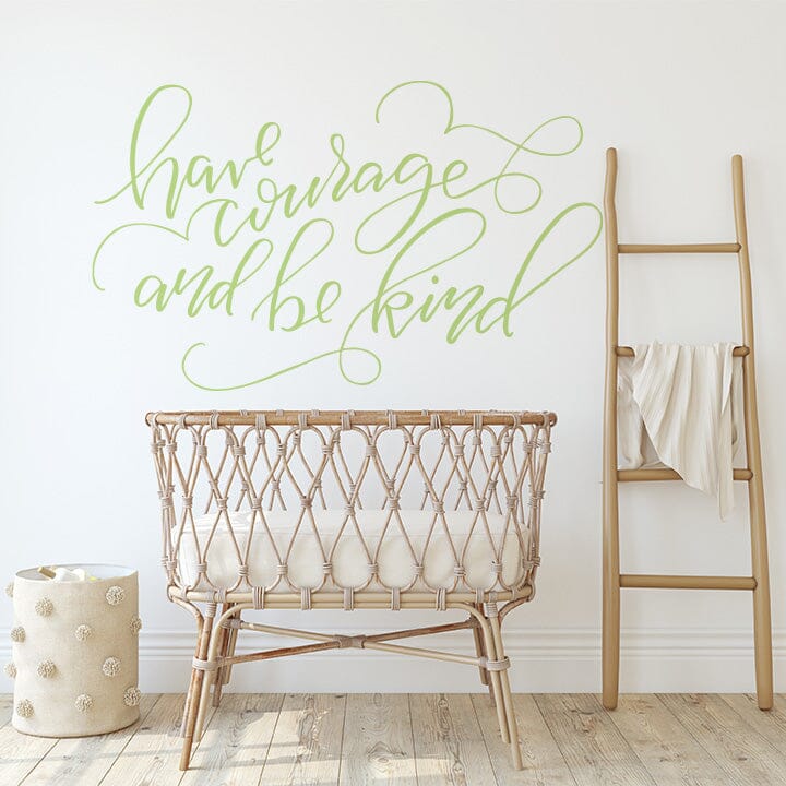 Have Courage and Be Kind Wall Decal Decals Urbanwalls Key Lime 80" x 48" 