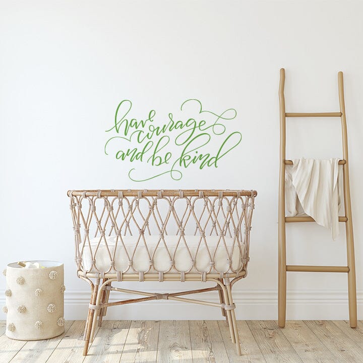 Have Courage and Be Kind Wall Decal Decals Urbanwalls Lime Green 38" x 23" 