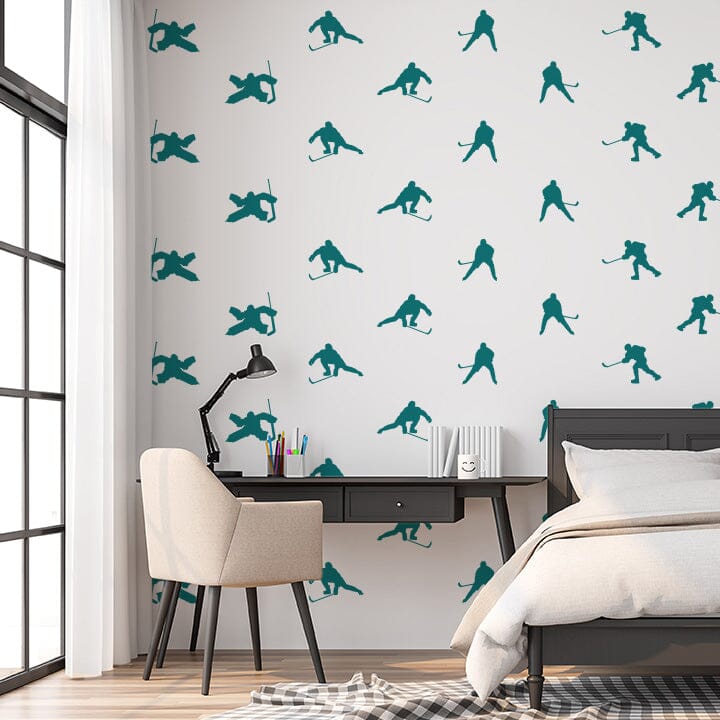 Hockey Wall Decals Decals Urbanwalls Turquoise 
