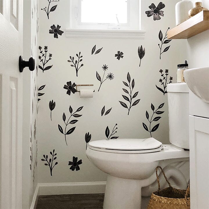 Inked Florals Wall Decals Decals Urbanwalls 