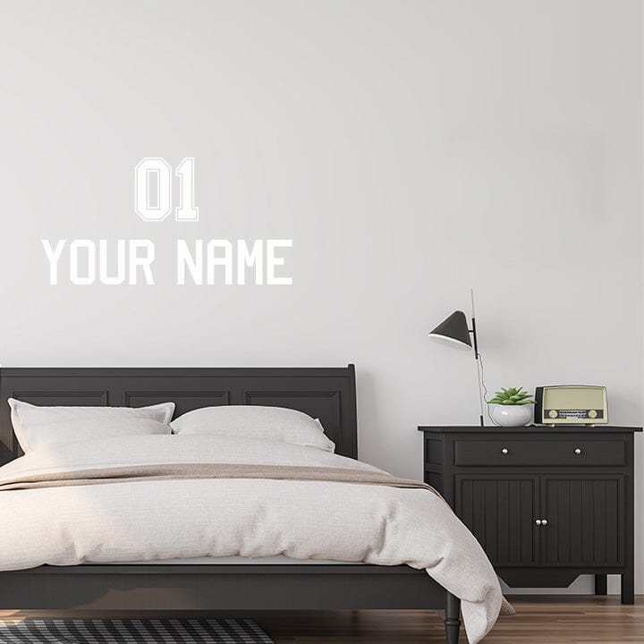 Jersey Name and Number Wall Decal Decals Urbanwalls 
