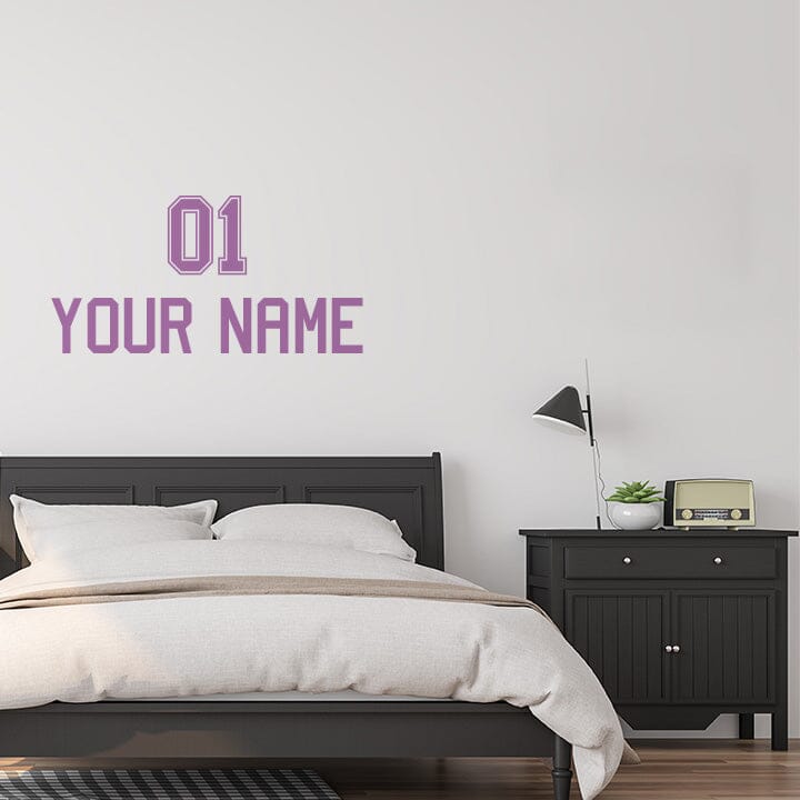 Jersey Name and Number Wall Decal Decals Urbanwalls 
