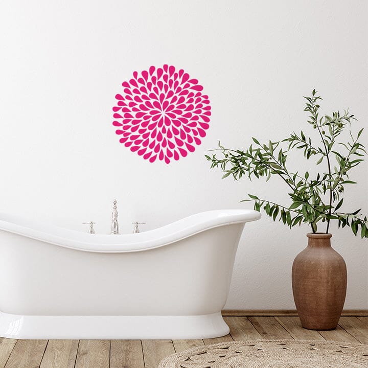 Large Flower Wall Decal Decals Urbanwalls Hot Pink 
