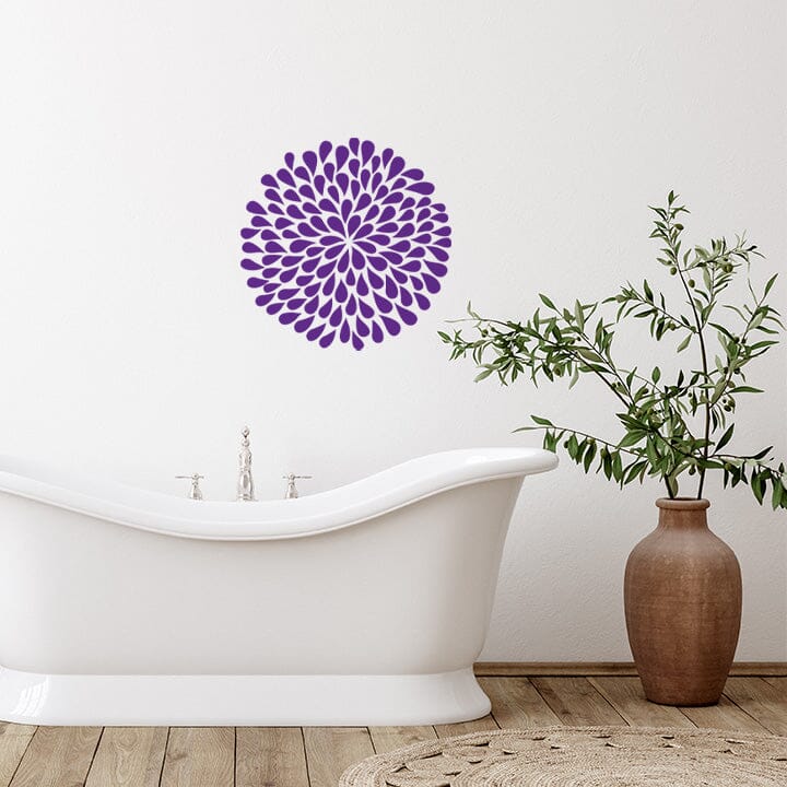 Large Flower Wall Decal Decals Urbanwalls Purple 