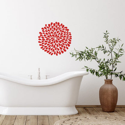 Large Flower Wall Decal Decals Urbanwalls Red 