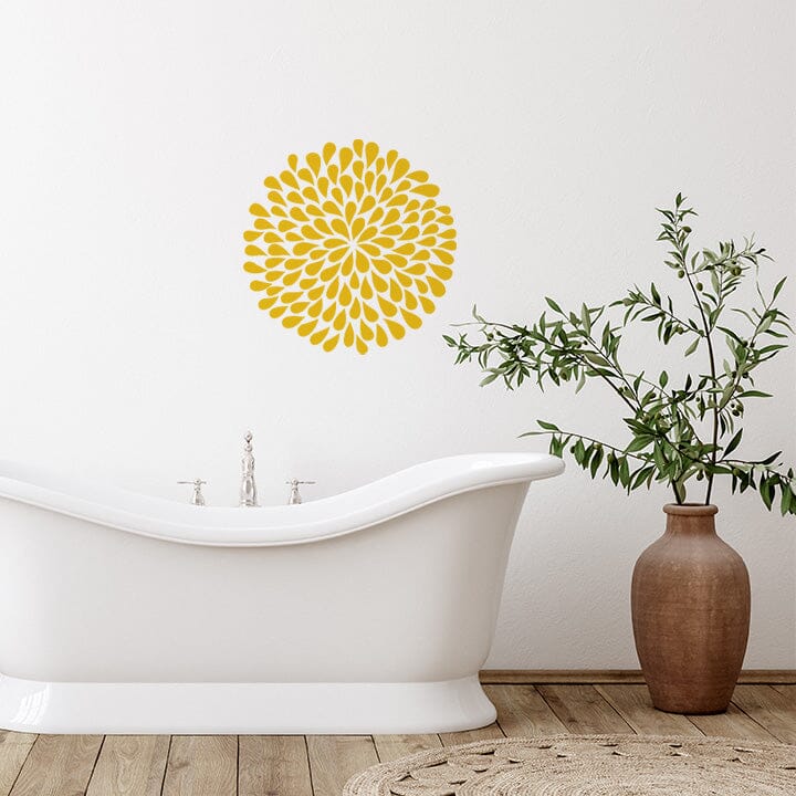 Large Flower Wall Decal Decals Urbanwalls Signal Yellow 