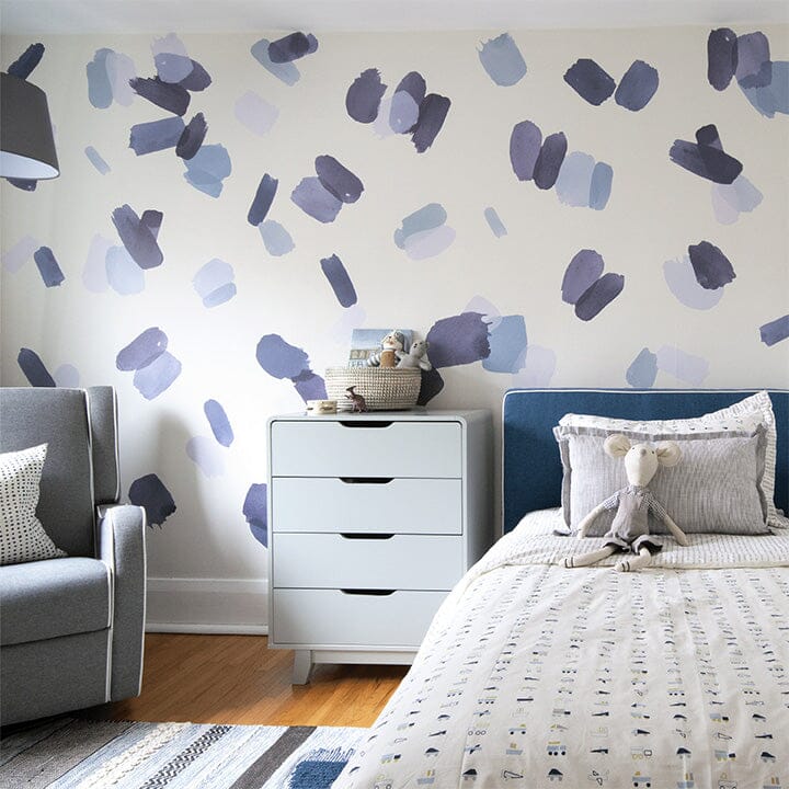 Large Indigo Brush Stroke Wall Decals Decals Urbanwalls 