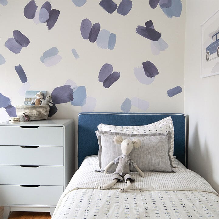 Large Indigo Brush Stroke Wall Decals Decals Urbanwalls 