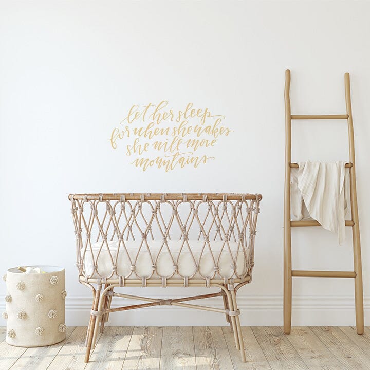 Let Her Sleep Wall Decal Decals Urbanwalls Maize 41" x 23" 
