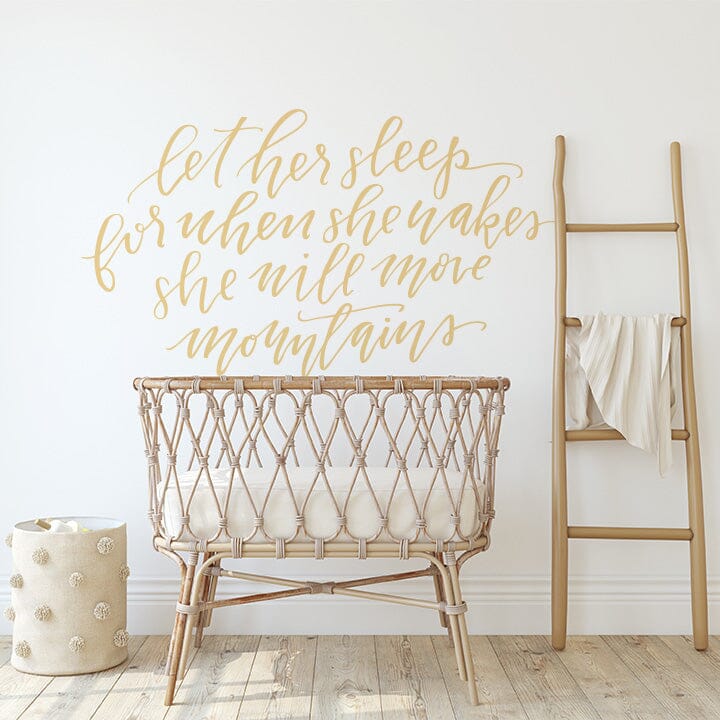 Let Her Sleep Wall Decal Decals Urbanwalls Maize 80" x 45" 
